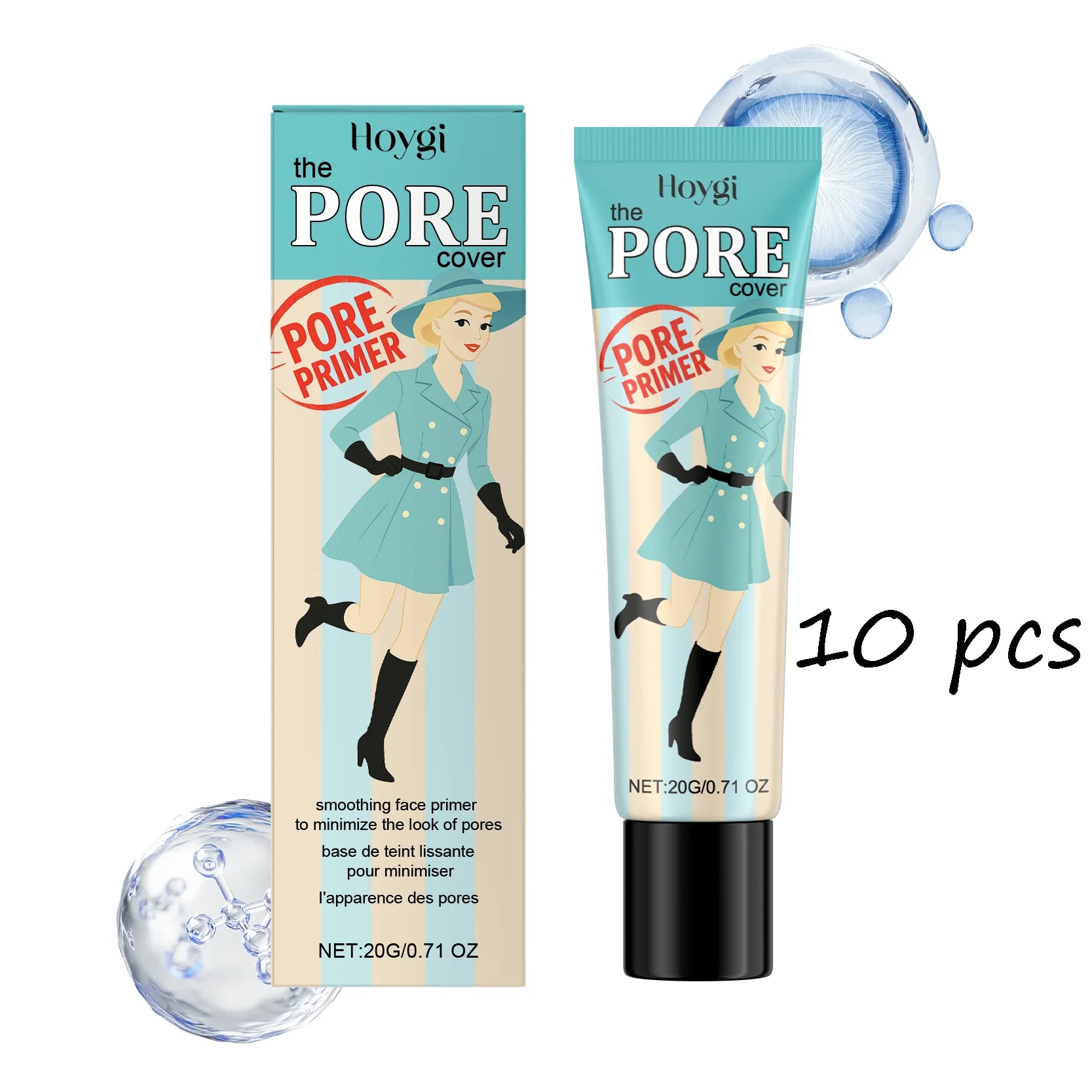 Hoygi Face Makeup Pore Primer Moisturizing Long Lasting Non-sticky Even Skin Tone Oil Control Sweatproof Smoothing Pore Primer