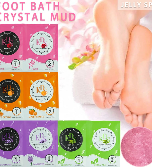Rose Lavender Crystal Mud Foot Bath Salt Foot Bath Foot Therapy Foot Care Home Jelly Spa Exfoliation 100g