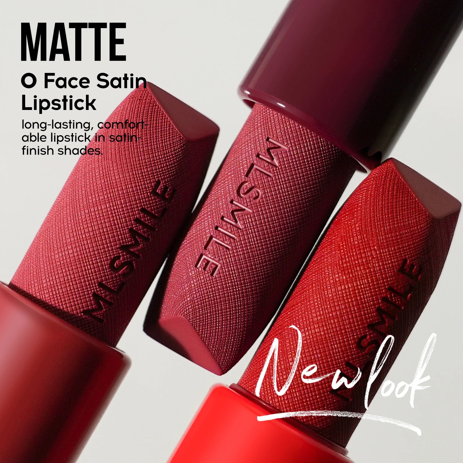 6-Color Embossed Matte Lipstick, Easy to Apply, Moisturizing and Natural Finish Long-Lasting Smooth Texture for Soft and Elegant