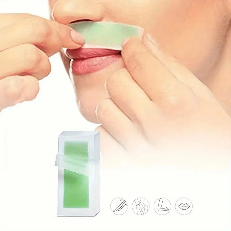 stick Professional Hair Removal Wax Strips for Summer Depilation Double Sided Cold Wax Paper for Leg Body Face Useful