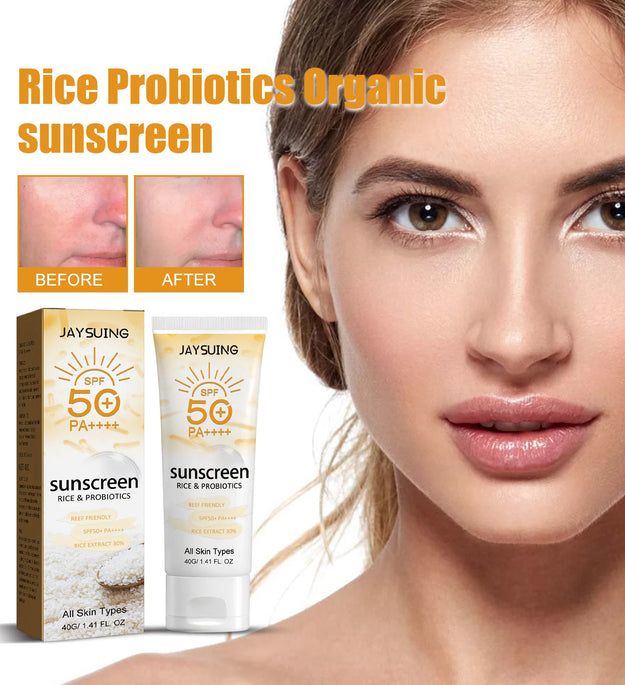 Jaysuing 40g Summer Probiotic Organic Sunscreen Outdoor Isolation Uv Protection Spf 50 Moisturizing Whiten Skin Body Sunblock