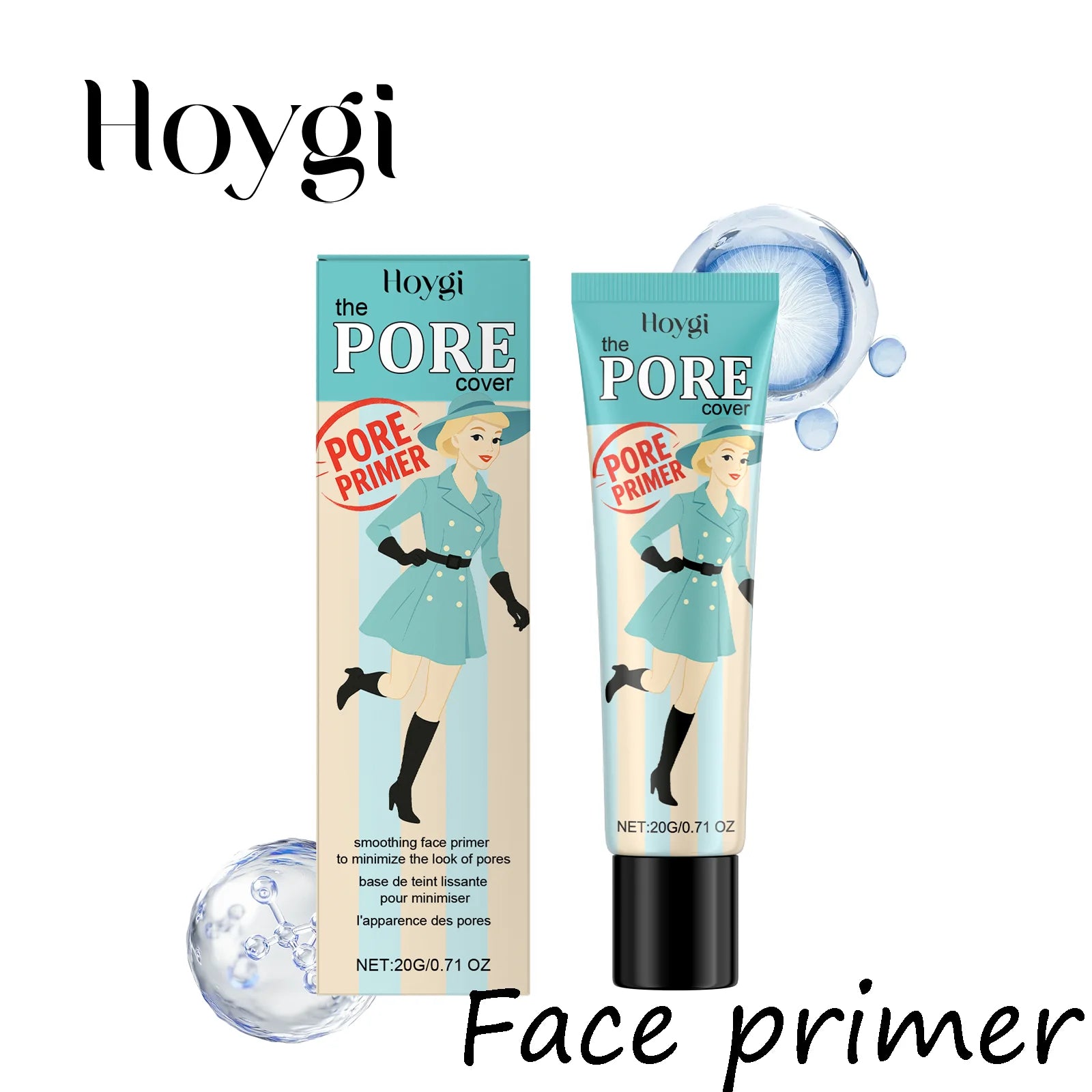 Hoygi Face Makeup Pore Primer Moisturizing Long Lasting Non-sticky Even Skin Tone Oil Control Sweatproof Smoothing Pore Primer