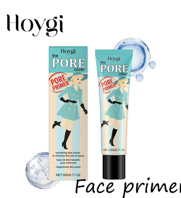 Hoygi Face Makeup Pore Primer Moisturizing Long Lasting Non-sticky Even Skin Tone Oil Control Sweatproof Smoothing Pore Primer