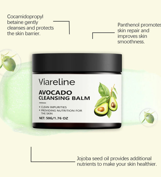 Viareline Makeup Remove Balm Gentle Cleaning Pore Dirts Moisturizing No-sticky Refreshing Enhance Smoothness Face Makeup Remover