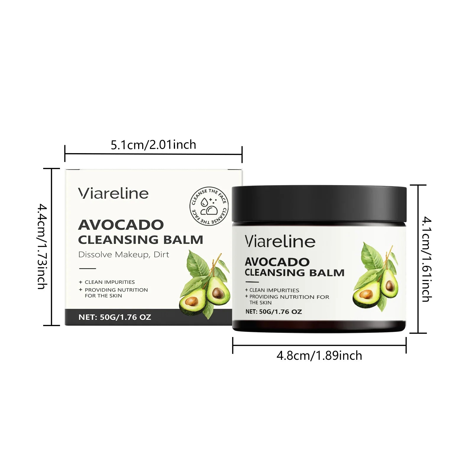 Viareline Makeup Remove Balm Gentle Cleaning Pore Dirts Moisturizing No-sticky Refreshing Enhance Smoothness Face Makeup Remover