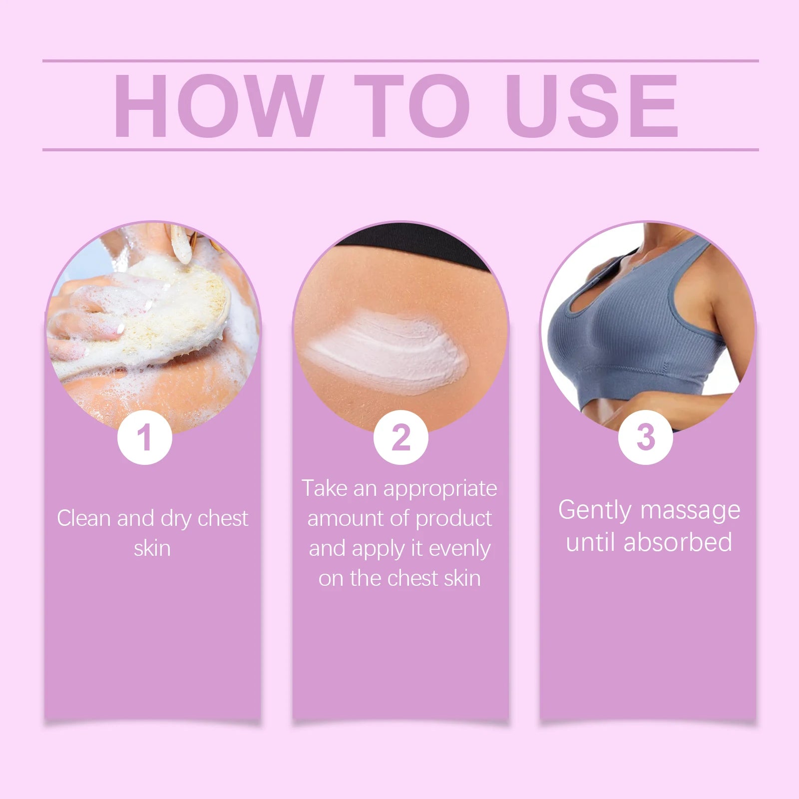 Oceaura Breast Firming Cream Nourishing Reduce Sagging Anti-wrinkle Lifting Quick Absorbed Massage Tightening Breast Lotion