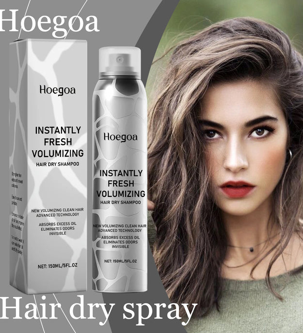 Hoegoa Hair Dry Spray Volumizing Refreshing Oil Control Non-irritating Scalp Care Smoothing Fresh Fragrance Dry Hair Spray