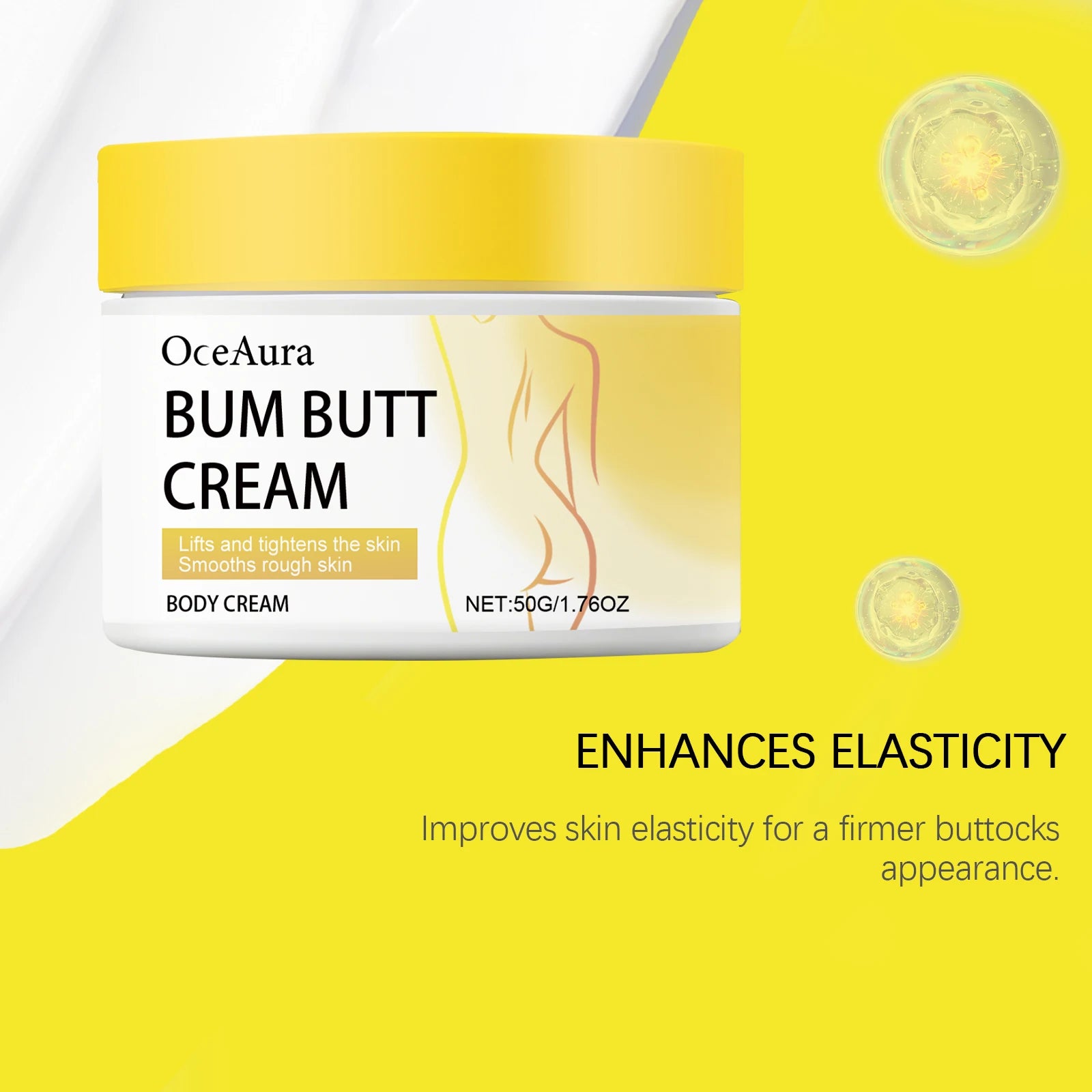 Oceaura Butt Care Cream Moisturizing Skin Reduce Dryness Enhance Smoothness Lifting Tighten Improve Skin Texture Shaping Cream