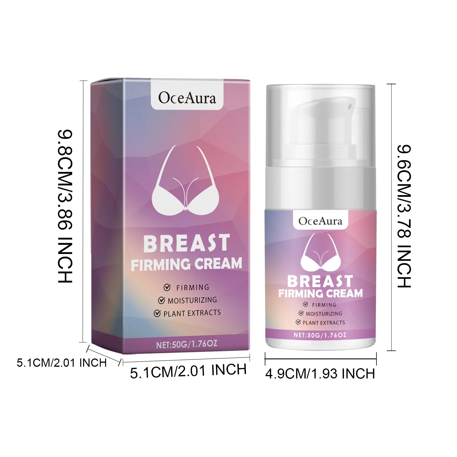Oceaura Breast Firming Cream Nourishing Reduce Sagging Anti-wrinkle Lifting Quick Absorbed Massage Tightening Breast Lotion