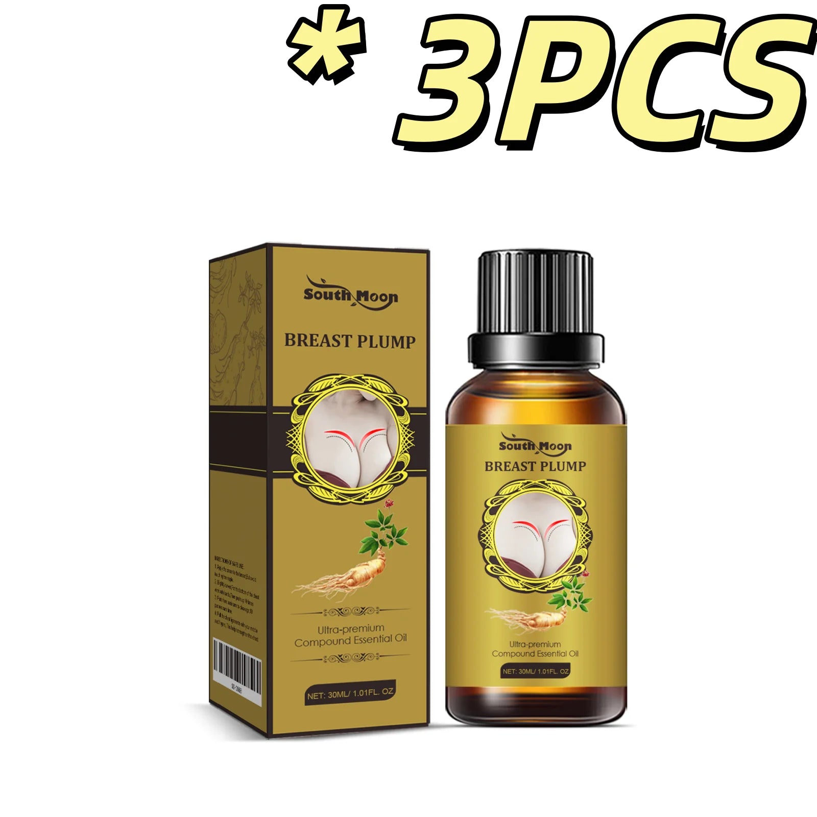 South Moon Breast Plumper Oil Lift Firm Breast Enhance Fullness Shaping Plump Contour Improve Elasticity Breast Enlargement Oils