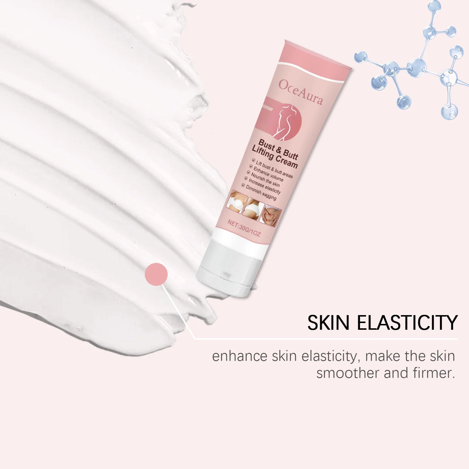 Oceaura Moisturizing Body Cream Breast and Butt Care Firming Lifting Smoothing Skin Non-sticky Shaping Body Tightening Cream