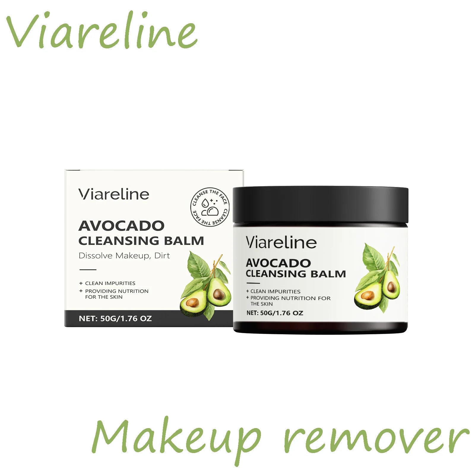Viareline Makeup Remove Balm Gentle Cleaning Pore Dirts Moisturizing No-sticky Refreshing Enhance Smoothness Face Makeup Remover
