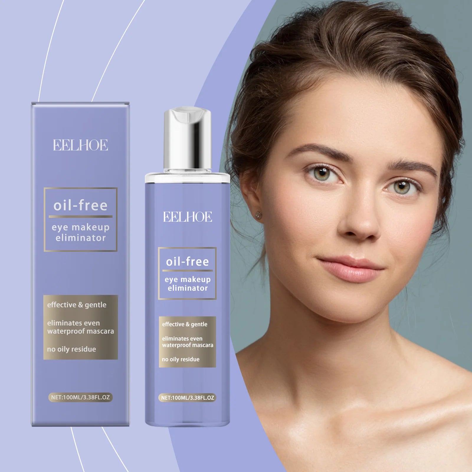 Eye Lip Makeup Remover Remove Stubborn Waterproof Eye Makeup Cleaning Refreshing Three In One Cleansing Makeup Remover Water