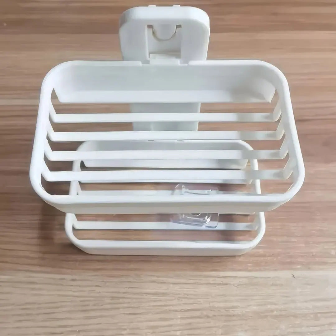 1Set Soap Holder, Strong Adhesive Double Layer Soap Dish, Removable Drill - Shower Soap Holder Shower, Bathroom, Bathtub