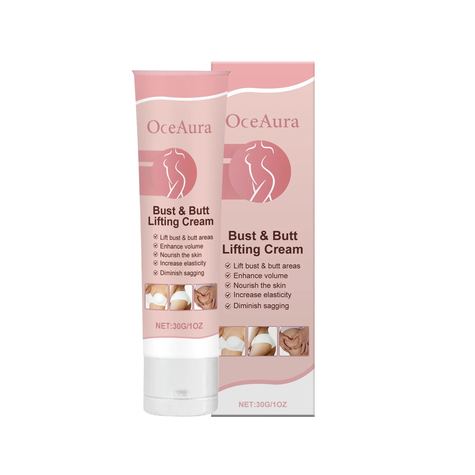 Oceaura Moisturizing Body Cream Breast and Butt Care Firming Lifting Smoothing Skin Non-sticky Shaping Body Tightening Cream