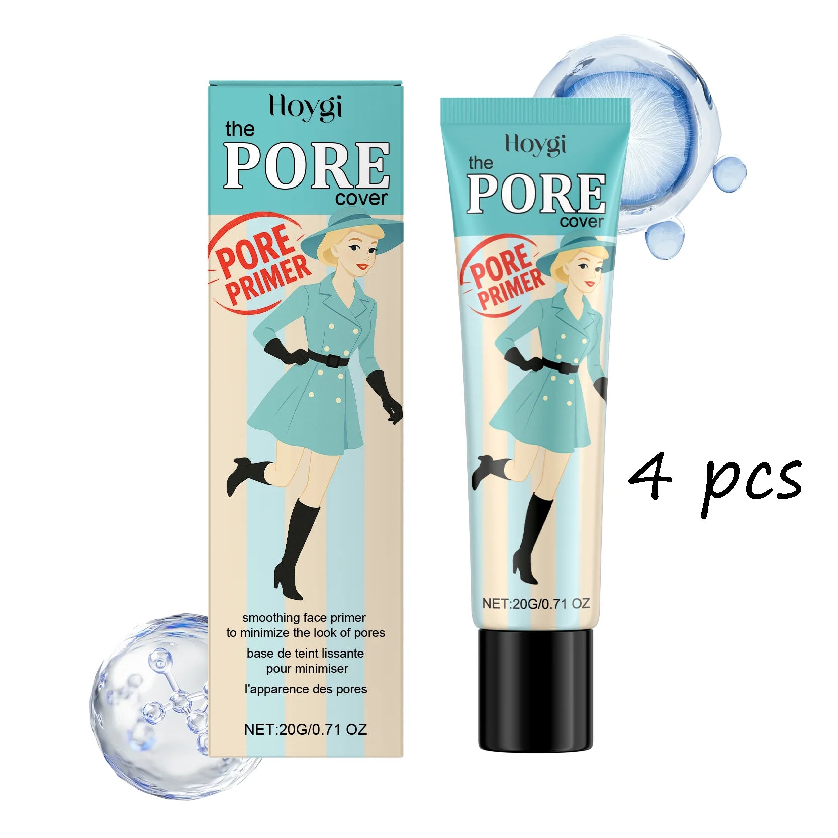 Hoygi Face Makeup Pore Primer Moisturizing Long Lasting Non-sticky Even Skin Tone Oil Control Sweatproof Smoothing Pore Primer