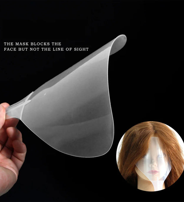 Barber Clear Plastic Hairspray Face Shield Hair Cut Pads Hair Salon Hairdressing Water Proof Spray Shields for Face Eyes Protect - BlissFully