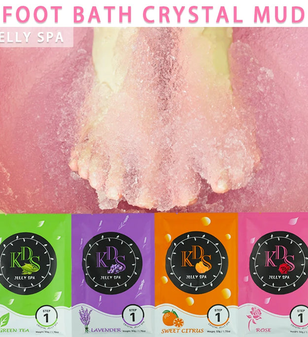 Rose Lavender Crystal Mud Foot Bath Salt Foot Bath Foot Therapy Foot Care Home Jelly Spa Exfoliation 100g