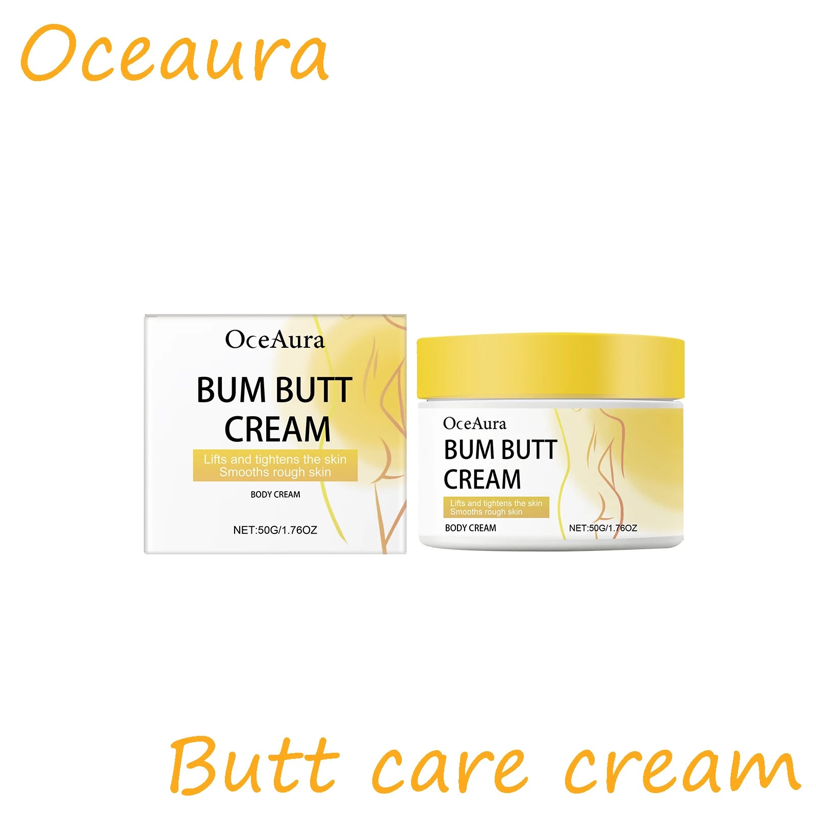 Oceaura Butt Care Cream Moisturizing Skin Reduce Dryness Enhance Smoothness Lifting Tighten Improve Skin Texture Shaping Cream