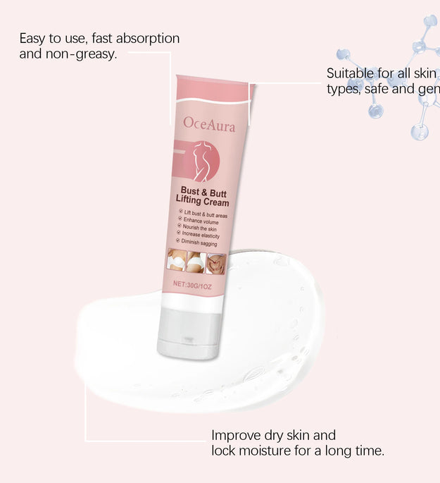 Oceaura Moisturizing Body Cream Breast and Butt Care Firming Lifting Smoothing Skin Non-sticky Shaping Body Tightening Cream