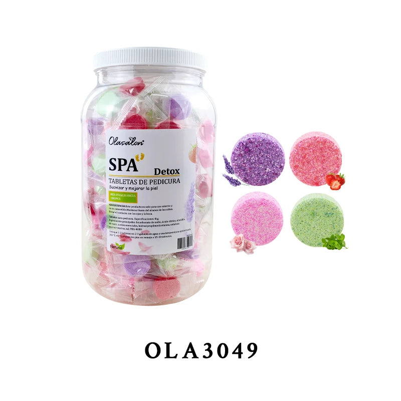 180/40pcs instant foot bath effervescent tablets essential oil bath salt spa foot care exfoliating soothing skin moisturizing