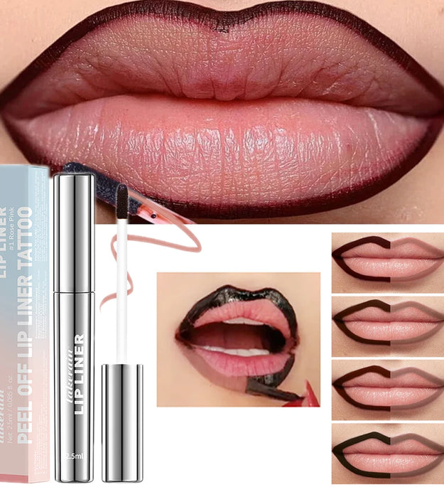 Waterproof Lip Liner Peel Off Tattoo Lipgloss Waterproof Long Lasting Matte Lip Tint Brown Contour Tear-off Lips Stain Cosmetic