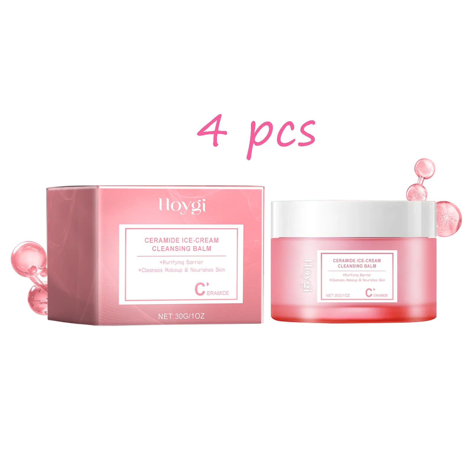 Hoygi Face Makeup Remover Balm Moisturizing Skin No Tight Non-irritating Purifying Pores Shrinking Refreshing Eyes and Lip Clean