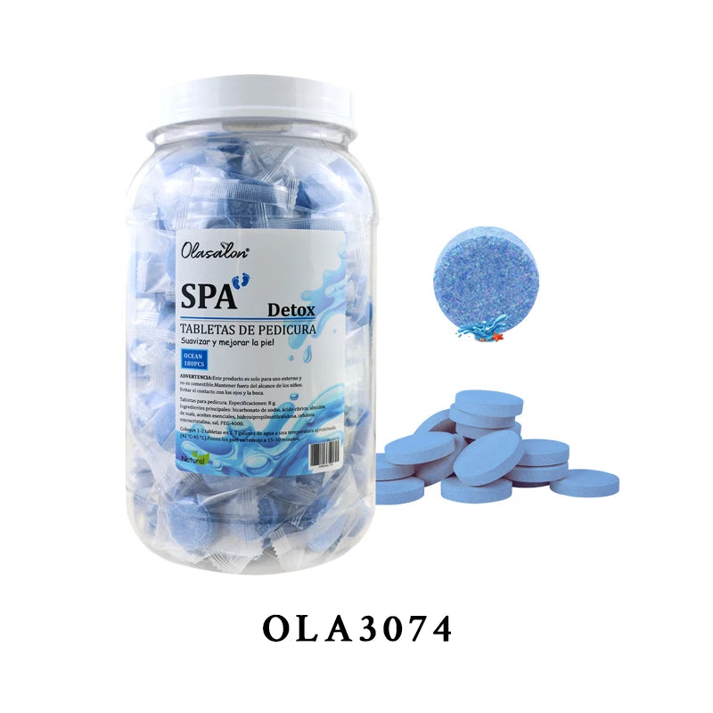 180/40pcs instant foot bath effervescent tablets essential oil bath salt spa foot care exfoliating soothing skin moisturizing