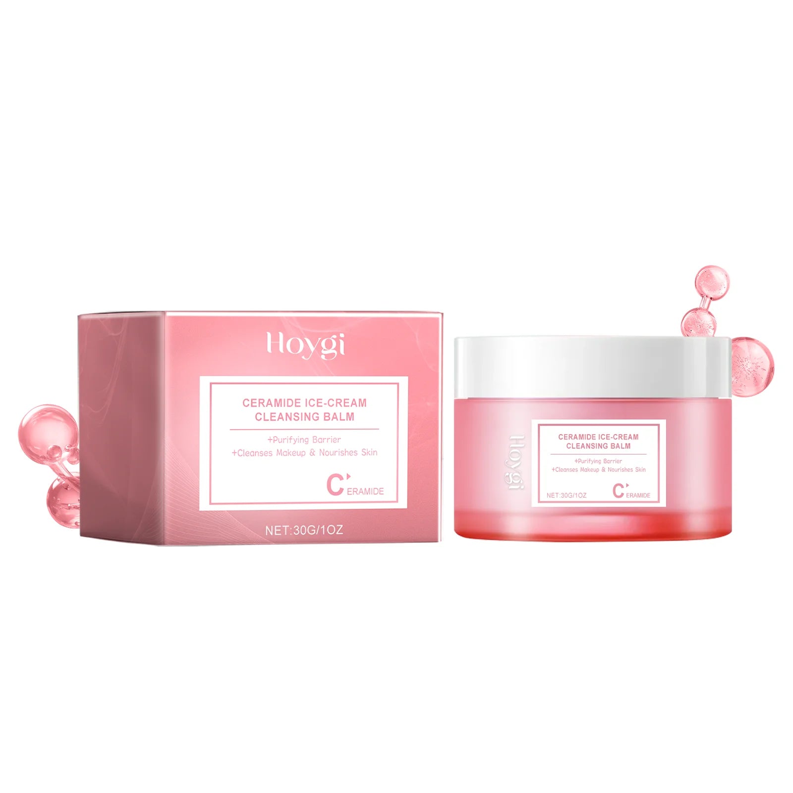 Hoygi Face Makeup Remover Balm Moisturizing Skin No Tight Non-irritating Purifying Pores Shrinking Refreshing Eyes and Lip Clean