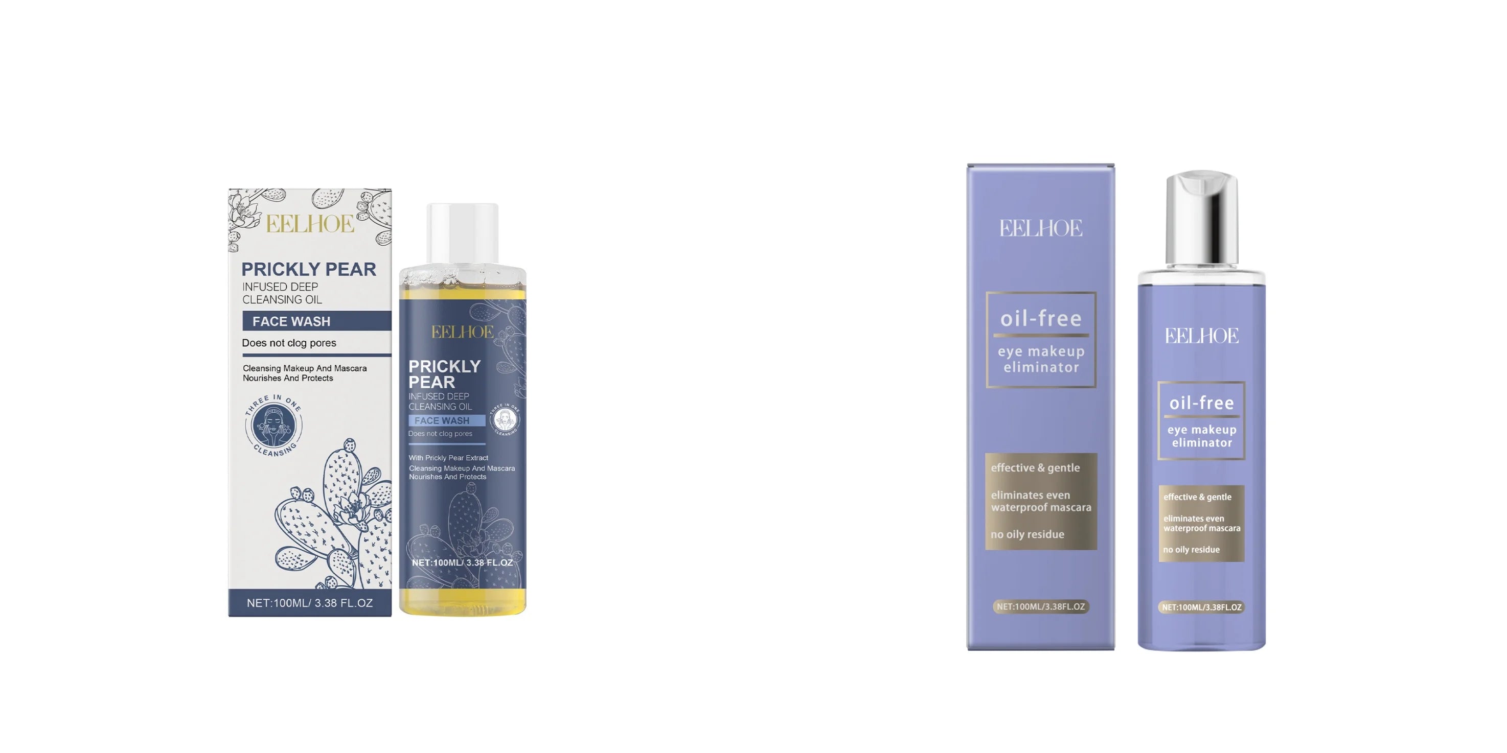 Eye Lip Makeup Remover Remove Stubborn Waterproof Eye Makeup Cleaning Refreshing Three In One Cleansing Makeup Remover Water