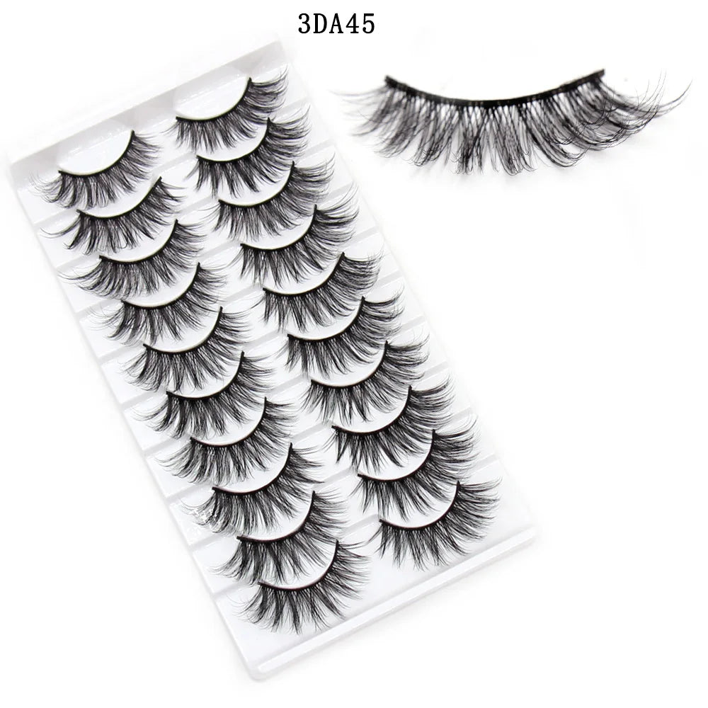 Eyelashes 5/10/16 Pairs 3D Faux Mink Lashes Natural False Eyelashes Reusable Dramatic Volume Lashes Makeup Eyelash Extension