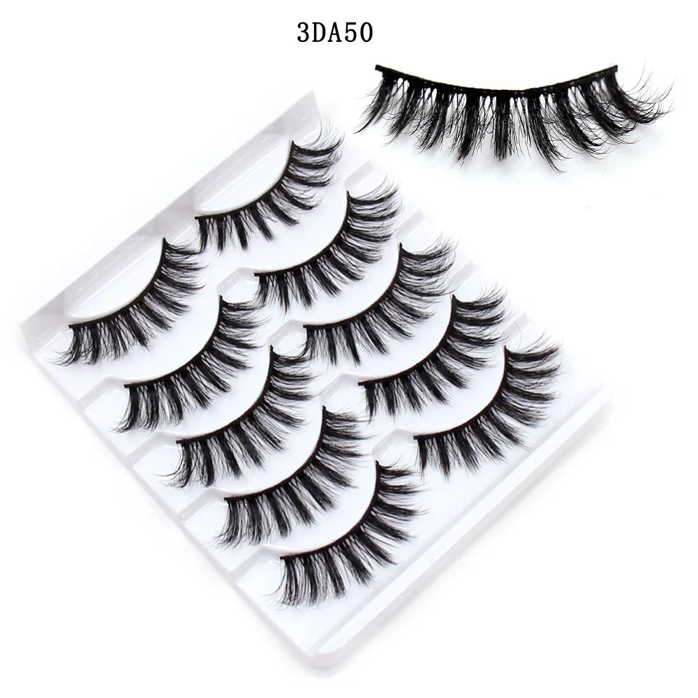 Eyelashes 5/10/16 Pairs 3D Faux Mink Lashes Natural False Eyelashes Reusable Dramatic Volume Lashes Makeup Eyelash Extension