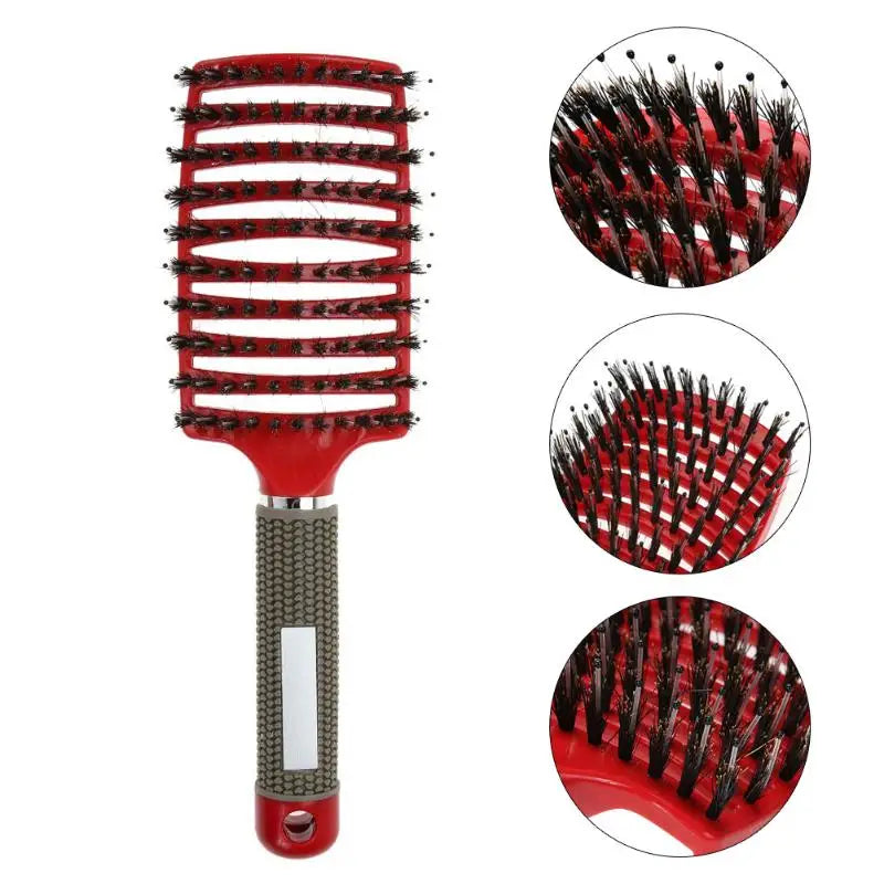 Kids' Hair Scalp Massage Brush Girls' Detangling Hairbrush Nylon Bristles for Wet Curly Hair Ideal Styling Tool Salon Home Use