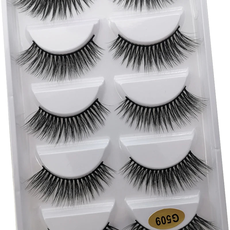 YSDO 3/5 Pairs 3D Mink EyeLashes Natural Hair False EyeLashes Long 100% Dramatic Eye MakeupFake Lashes Fluffy Cilios Lashes G803