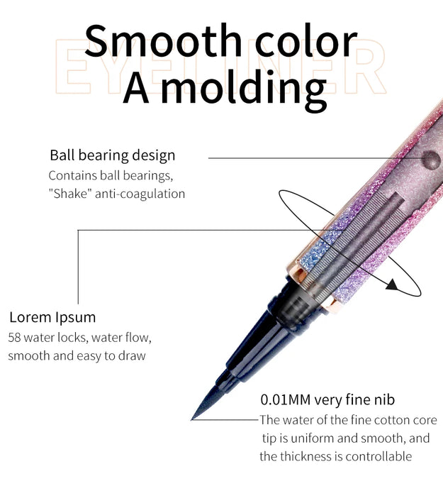 REDSIREN 2 in 1 Lash Glue & Eyeliner Waterproof Long Lasting self adhesive Glue False Eyelashes Black Liquid Eyeliner Glue Pen