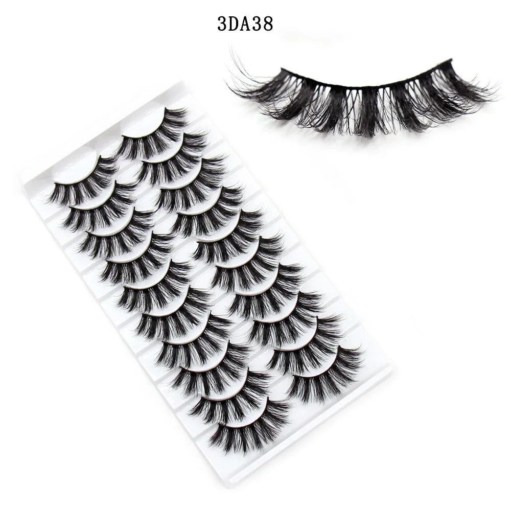 Eyelashes 5/10/16 Pairs 3D Faux Mink Lashes Natural False Eyelashes Reusable Dramatic Volume Lashes Makeup Eyelash Extension