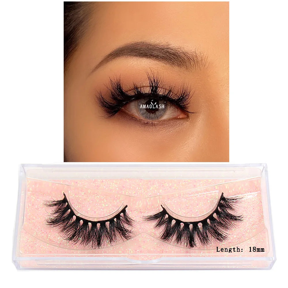 AMAOLASH Eyelashes Mink Eyelashes Thick Natural Long False Eyelashes 3D Mink Lashes High Volume Soft Dramatic Eye Lashes Makeup