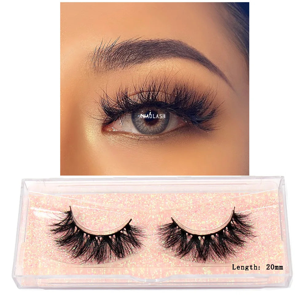 AMAOLASH Eyelashes Mink Eyelashes Thick Natural Long False Eyelashes 3D Mink Lashes High Volume Soft Dramatic Eye Lashes Makeup