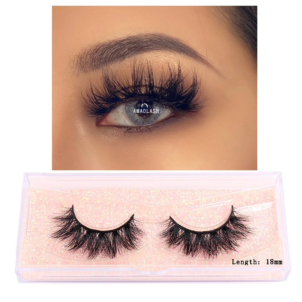 AMAOLASH Eyelashes Mink Eyelashes Thick Natural Long False Eyelashes 3D Mink Lashes High Volume Soft Dramatic Eye Lashes Makeup