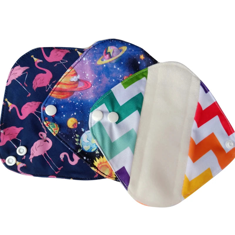 LECY ECO LIFE Reusable Menstrual Cloth Sanitary Pads for women monthly Waterproof 17*17cm, Bamboo Panty Liners Daily pads 1pc