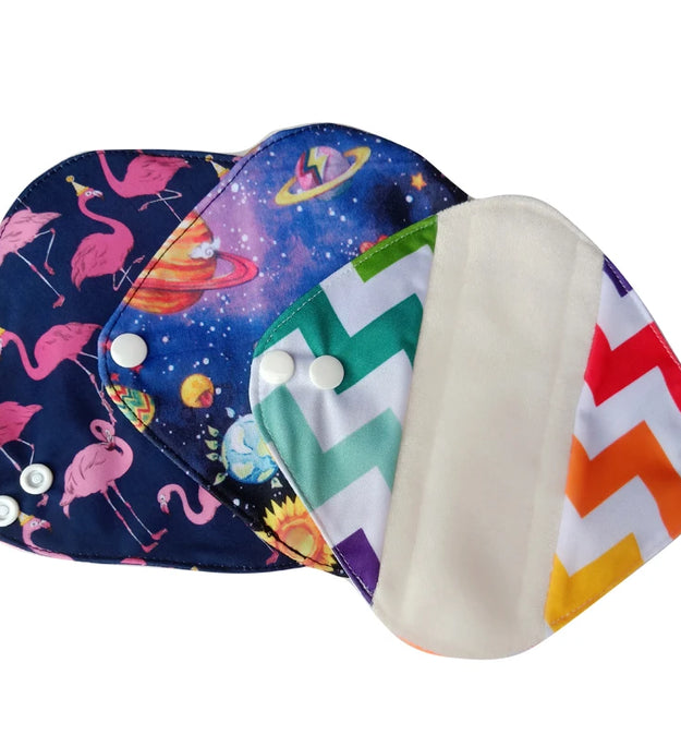 LECY ECO LIFE Reusable Menstrual Cloth Sanitary Pads for women monthly Waterproof 17*17cm, Bamboo Panty Liners Daily pads 1pc