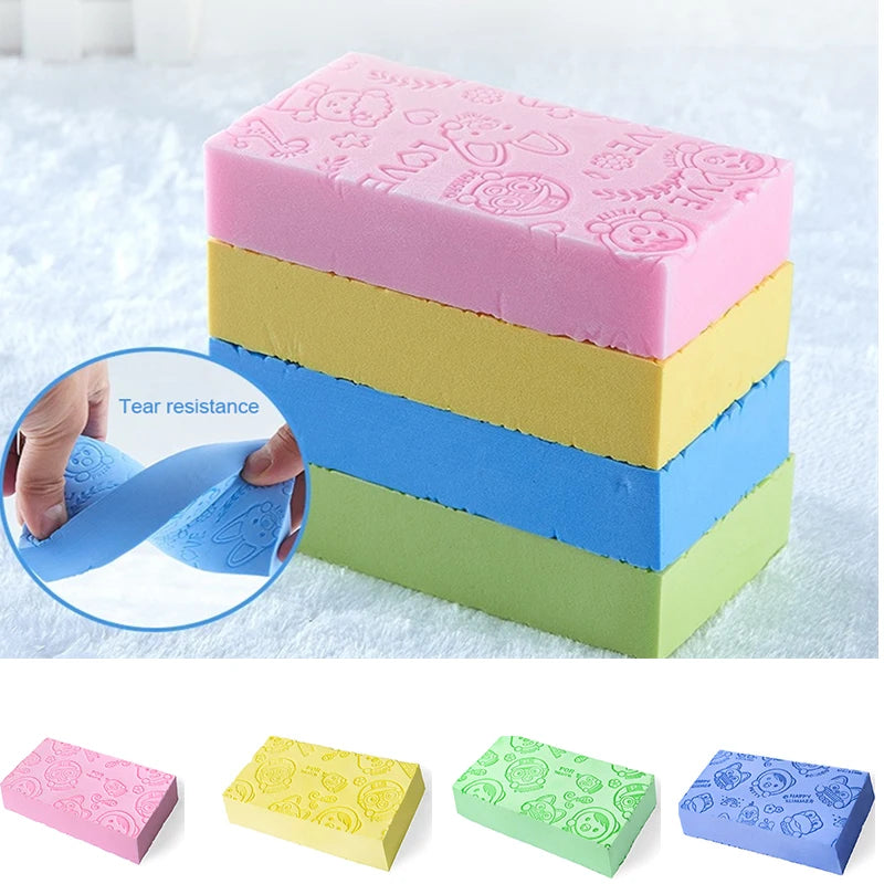 4PCS Magic Bath Sponge Body Dead Skin Remover Exfoliating Massager Cleaning Shower Brush Peeling Sponge Bath Tools For Kids