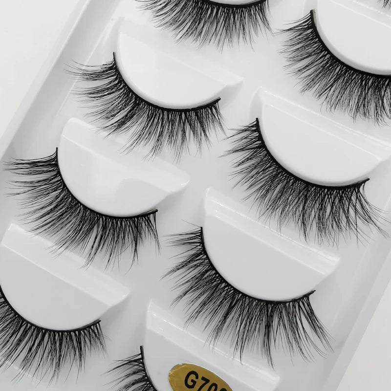 YSDO 3/5 Pairs 3D Mink EyeLashes Natural Hair False EyeLashes Long 100% Dramatic Eye MakeupFake Lashes Fluffy Cilios Lashes G803