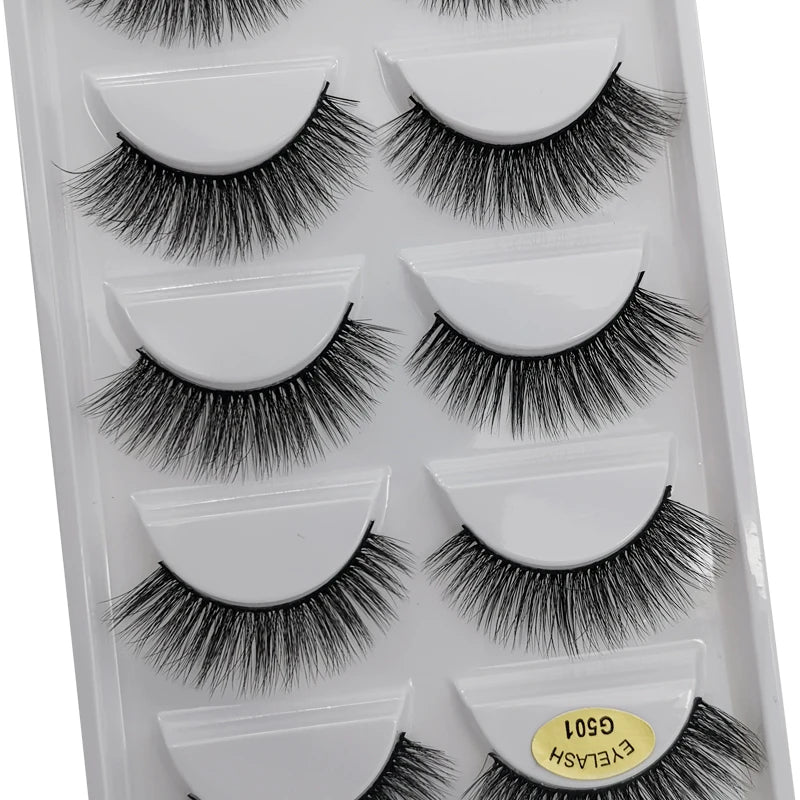 YSDO 3/5 Pairs 3D Mink EyeLashes Natural Hair False EyeLashes Long 100% Dramatic Eye MakeupFake Lashes Fluffy Cilios Lashes G803