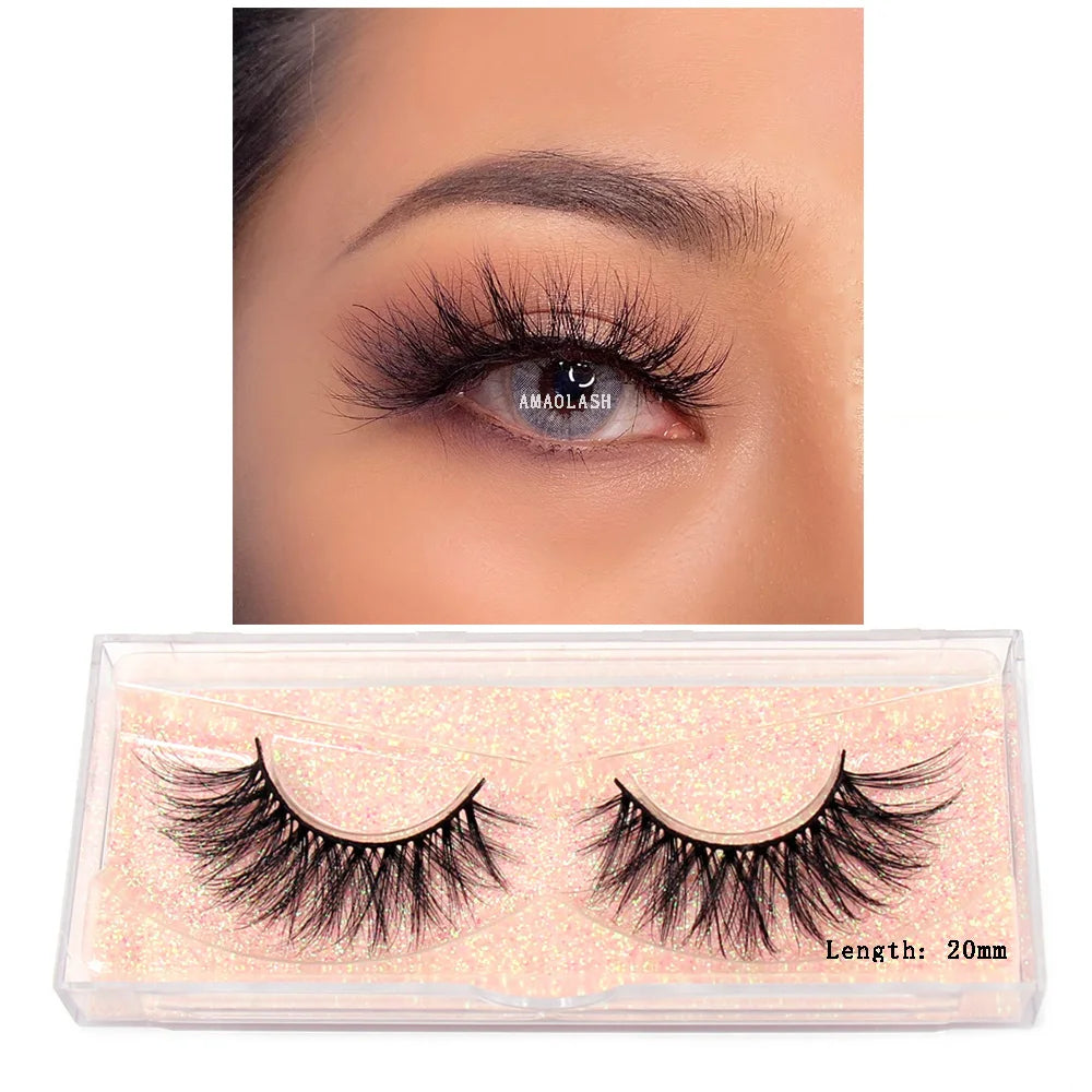 AMAOLASH Eyelashes Mink Eyelashes Thick Natural Long False Eyelashes 3D Mink Lashes High Volume Soft Dramatic Eye Lashes Makeup
