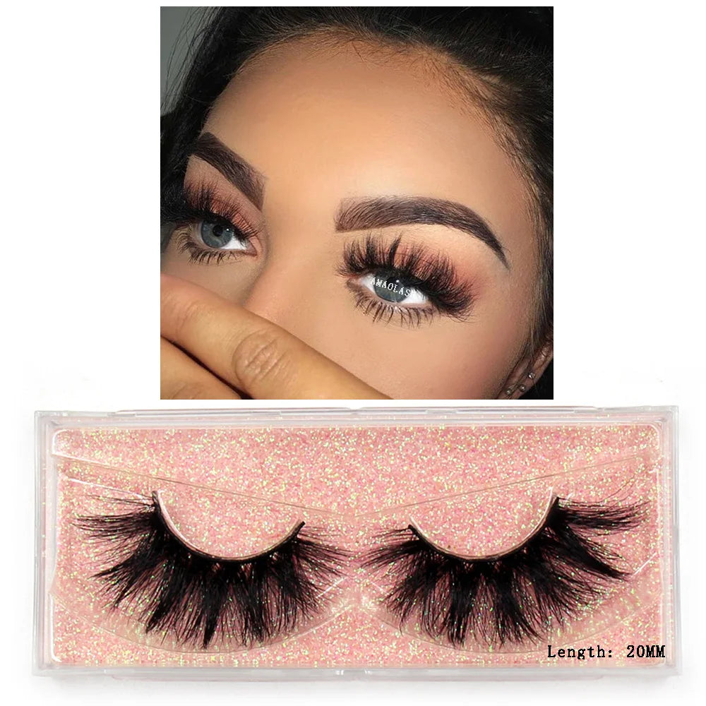 AMAOLASH Eyelashes Mink Eyelashes Thick Natural Long False Eyelashes 3D Mink Lashes High Volume Soft Dramatic Eye Lashes Makeup