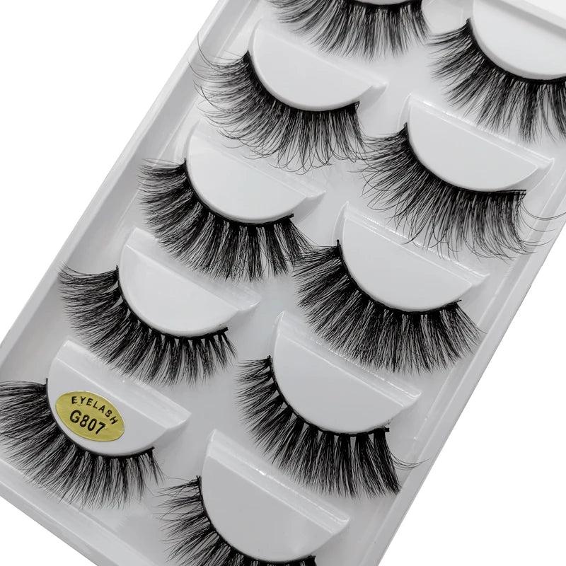 YSDO 3/5 Pairs 3D Mink EyeLashes Natural Hair False EyeLashes Long 100% Dramatic Eye MakeupFake Lashes Fluffy Cilios Lashes G803