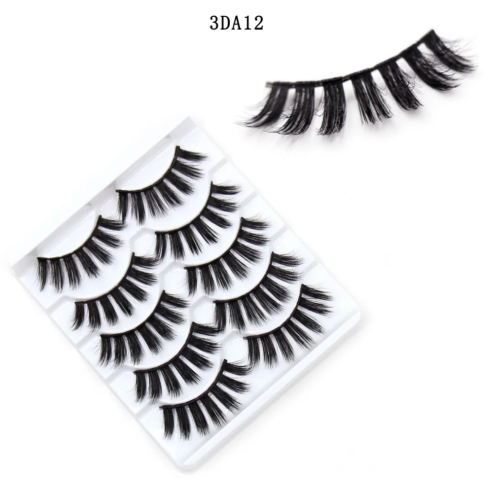 Eyelashes 5/10/16 Pairs 3D Faux Mink Lashes Natural False Eyelashes Reusable Dramatic Volume Lashes Makeup Eyelash Extension