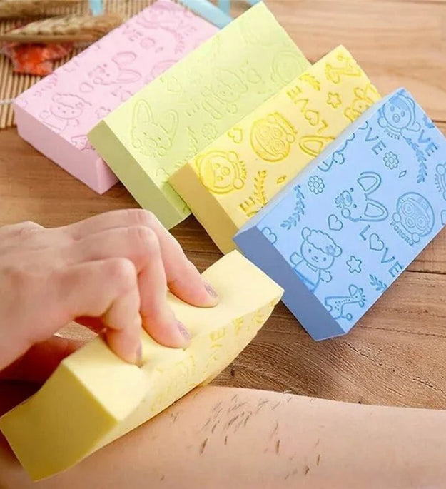 4PCS Magic Bath Sponge Body Dead Skin Remover Exfoliating Massager Cleaning Shower Brush Peeling Sponge Bath Tools For Kids