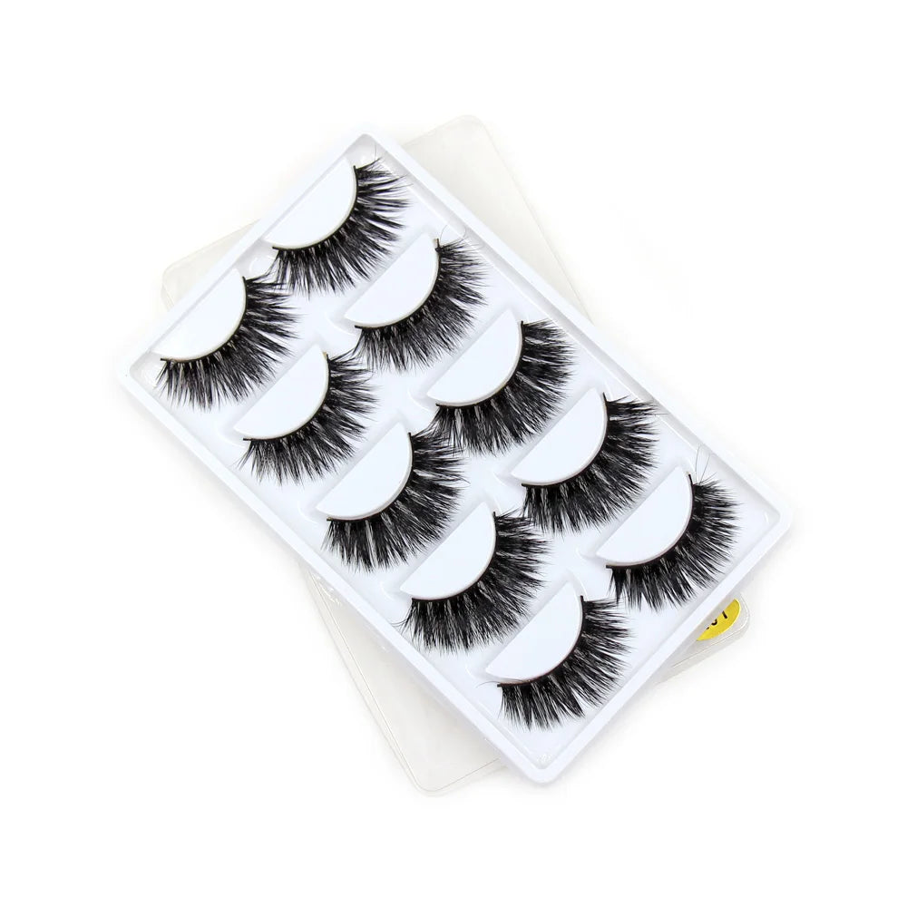 Eyelashes 5/10/16 Pairs 3D Faux Mink Lashes Natural False Eyelashes Reusable Dramatic Volume Lashes Makeup Eyelash Extension